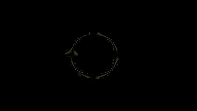 Minimalist circle ring sound wave animation on a white background, Audio wave animated
