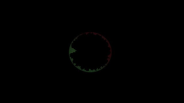 Minimalist circle ring sound wave animation on a white background, Audio wave animated