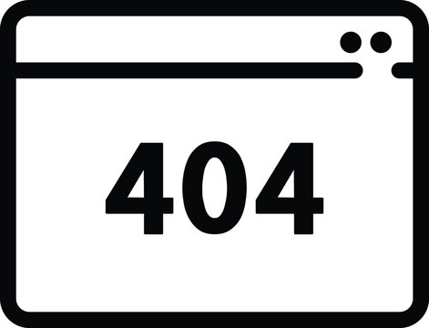 Web browser 404 error window