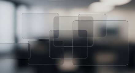 Fototapeta premium Abstract background design featuring multiple overlapping semi transparent glass panes.