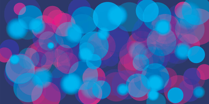 Abstract colorful bright circles background design with blue and pink bubble texture.