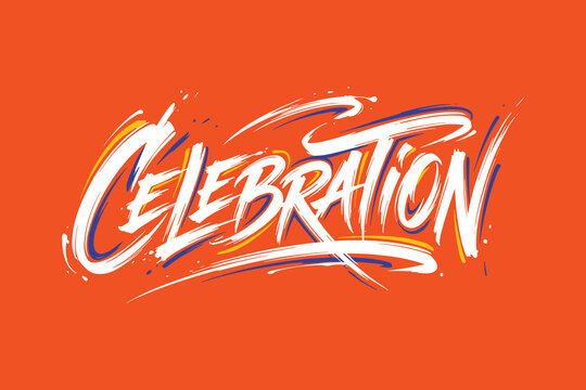Dynamic Celebration Hand-Drawn Brush Script Typography