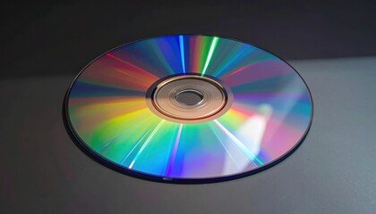 Fototapeta premium CD and DVD compact discs on a black background