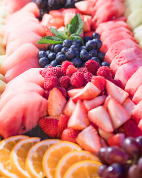 Fresh Fruit Platter with Berries, Melon and Citrus