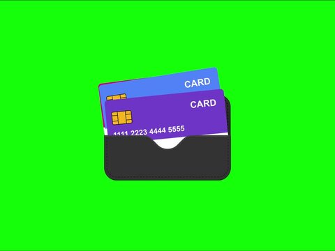 Cashless Payment Wallet Animation Video with Greenscreen Background