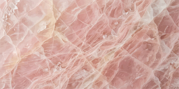 Abstract pink rose quartz natural stone texture pattern with stone work background crystalline gemstone interior abstract polished material decorative precious close up architecture