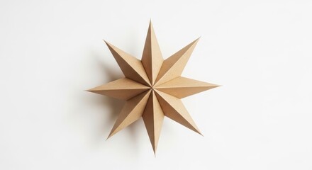 Fototapeta premium Paper star ornament isolated on white background