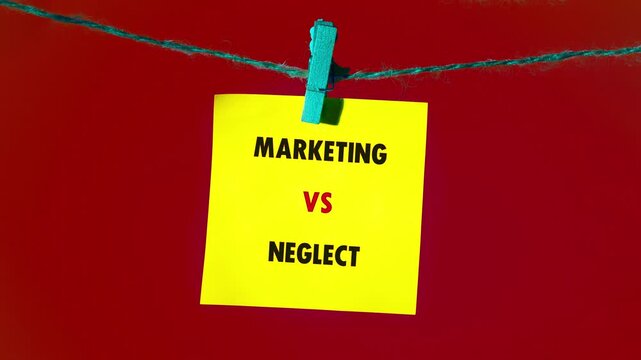This presentation focuses on the contrast between marketing strategies and neglect in simple terms. Bright colors highlight key ideas and concepts throughout