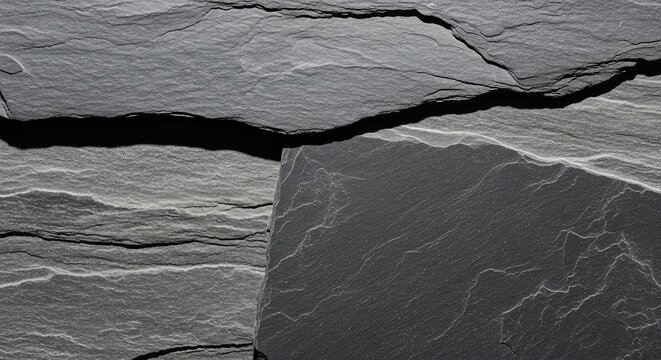 Premium dark grey black slate texture with natural stone details, charcoal granite slabs, and a matte mineral finish for sophisticated design, schist, macro, abstract
