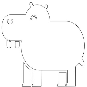 hippopotamus vector illustration