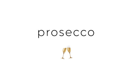 Minimalist Prosecco Design with Toasting Champagne Flutes © Naufal Zidan