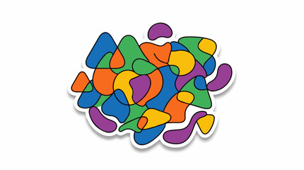 Fototapeta premium A colorful abstract illustration of irregular shapes (1)