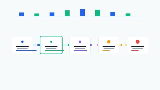 Minimalist Business Process Flowchart and Data Analytics Diagram