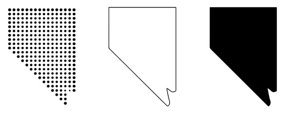 nevada state map outline icon © graphixecho