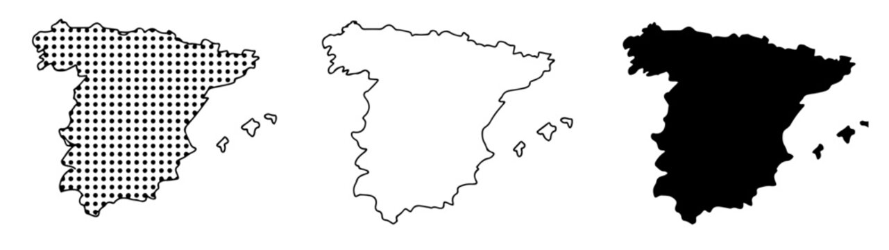 spain map flag vector icon