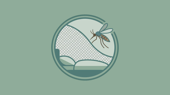 Mosquito Net Protection Icon Vector Illustration