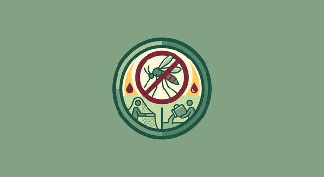 Mosquito Prevention and Disease Control Warning Icon