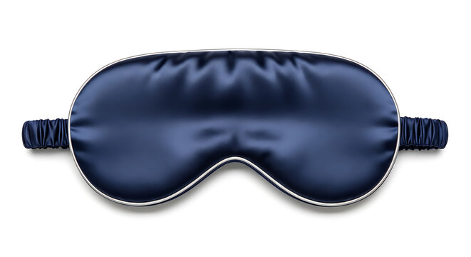Black sleep mask resting on surface
