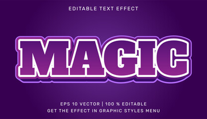 Bold magic editable text effect typography with typography editable creative branding headline marketing advertising template illustrator lettering decoration © Md