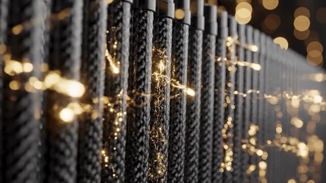 4K Abstract Symmetrical Carbon Nanotube Array with Floating Light Clusters