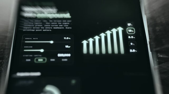 Interface used to calculate how an initial investment grows over time with compound interest