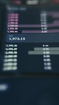 Financial trading data focusing on a MID price