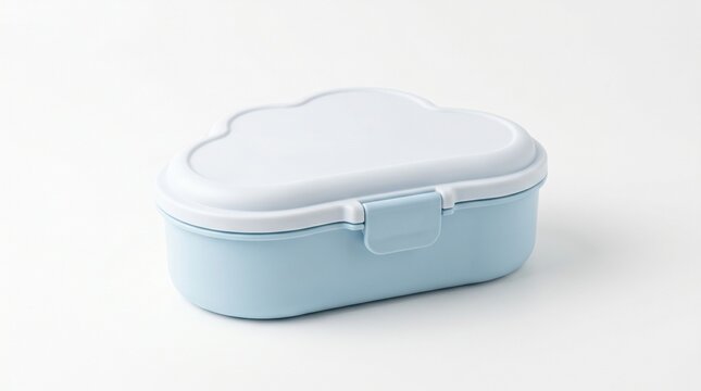 An adorable bear-shaped lunch box with soft pastel colors and rounded corners. Designed for children and adults who love kawaii aesthetics