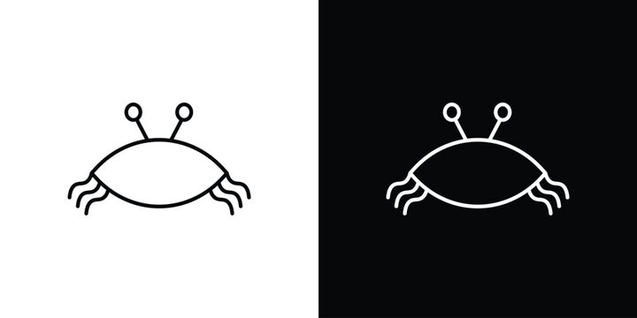 Spaghetti Monster Flying icon outlined in black and white. Editable icons