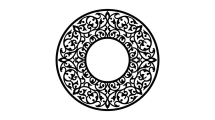 Intricate Circular Islamic Geometric Pattern Design.