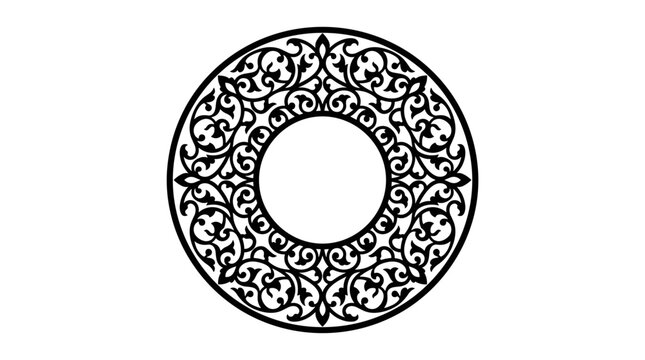 Intricate Circular Islamic Geometric Pattern Design.