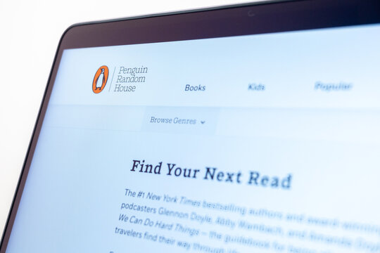 Mexico city, mexico, 05 26 2026, Penguin Random House website displayed on laptop promoting next read