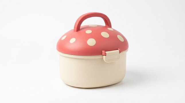 An adorable bear-shaped lunch box with soft pastel colors and rounded corners. Designed for children and adults who love kawaii aesthetics