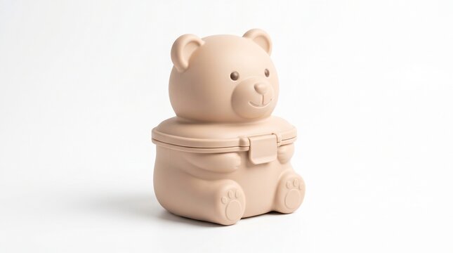 A chic and feminine lunch box featuring elegant bow details with pastel pink, white, and gold accents