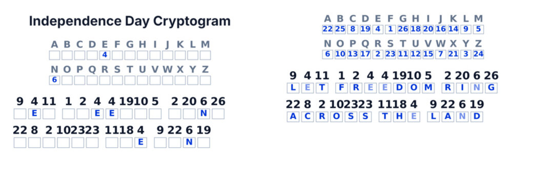 Cryptogram secret code puzzle for kids, decode the message, printable activity page with answer key