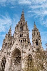 Obraz premium The Church of Notre Dame de Laeken is a 19th-century neo-Gothic style Catholic church