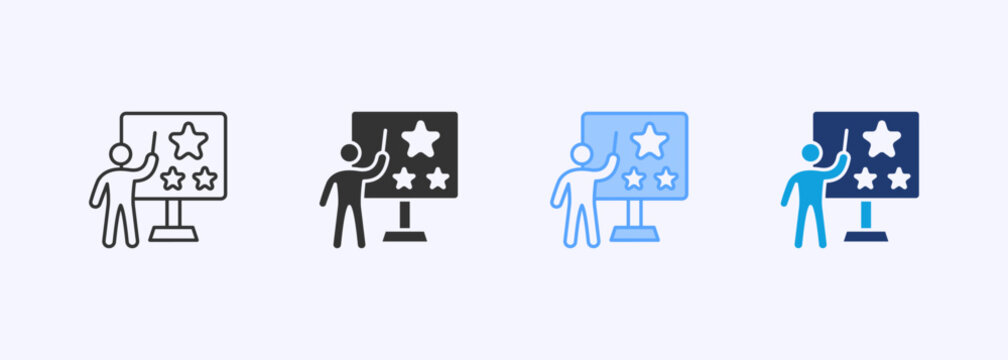 Trainer Icon Set Multiple Style Collection Vector Illustration