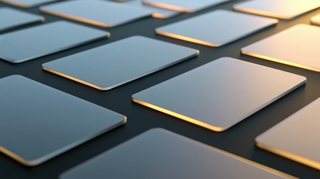 Frosted glass payment card mockup with blank surface and glowing edge on dark background