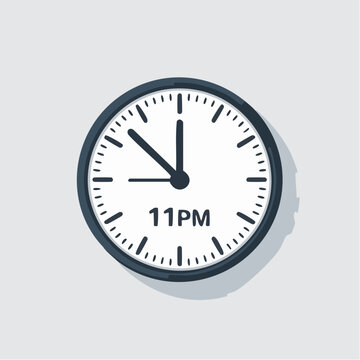 Midnight hour clock showing 11PM