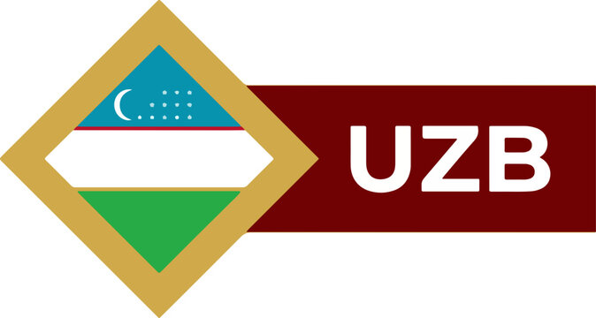 Uzbekistan Flag Symbol Emblem.