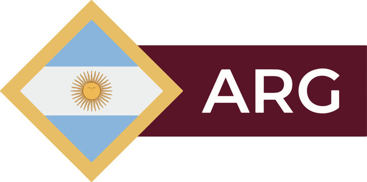 Argentina Flag Emblem Symbol.
