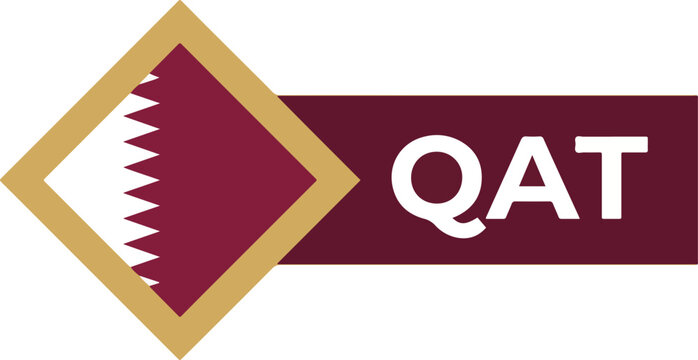 Qatar National Flag Emblem.
