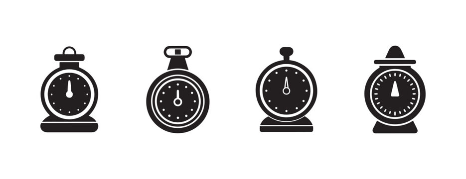 Vintage stopwatches collection featuring classic designs with analog dials and buttons isolated on transparent background ideal for design projects and creative compositions