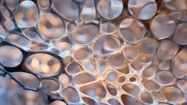 Close up of a complex metallic structure being grown in a dark chemical vat via electro crystallization, organic skeletal patterns, silver shimmering surface