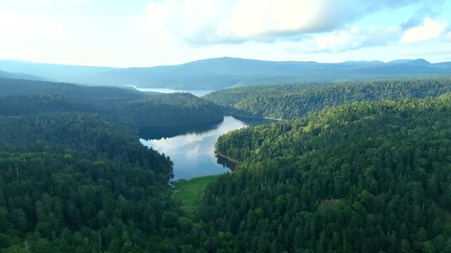 北海道の秘境　ペンケトー・パンケトーをドローンから空撮で