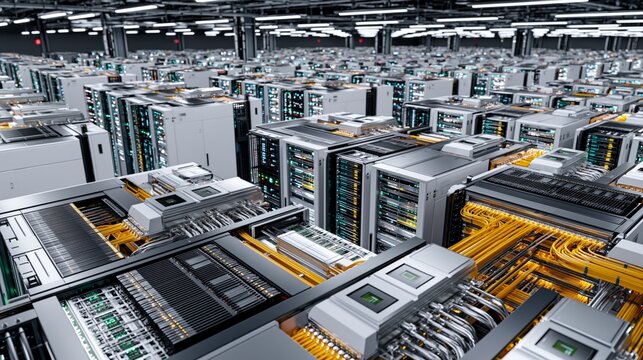 modern ai inference cluster with advanced server networking infrastructure