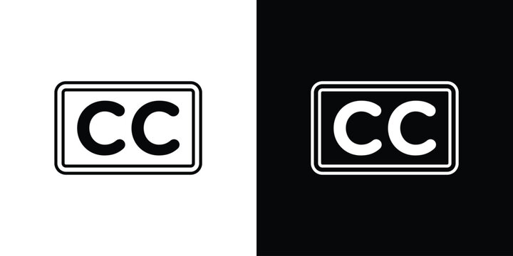 Closed caption icon design concept vector. EPS10