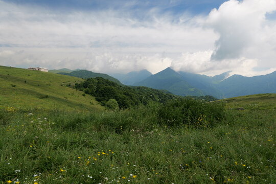 Mountain nature landscape in Camposilvano, Lessinia, Veneto, Italy