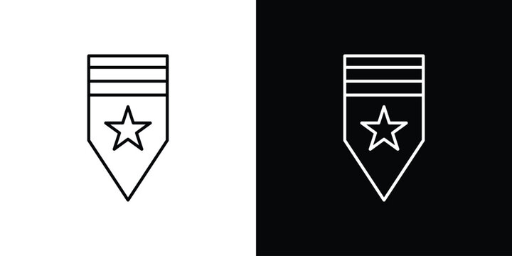 Military rank badge icon design concept vector. EPS10