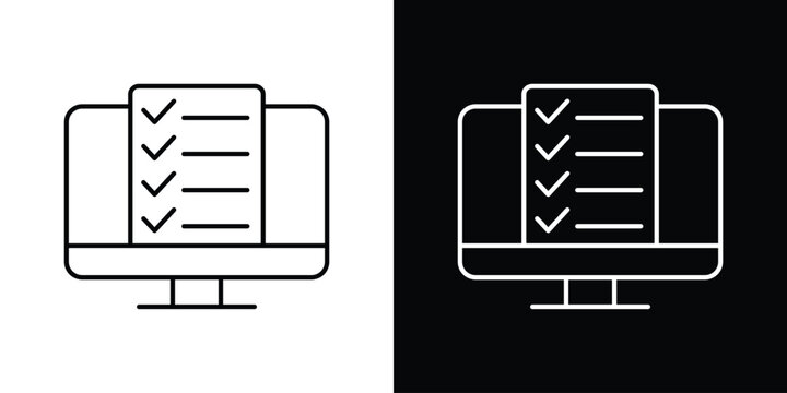Online exam test icon design concept vector. EPS10