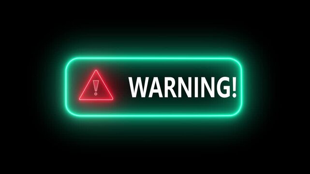 System hacked warning alert concept on the transparent background. virus, spyware, scam or Malicious software. Cyber security and cybercrime. Motion graphics of warning concept. HD video animation.